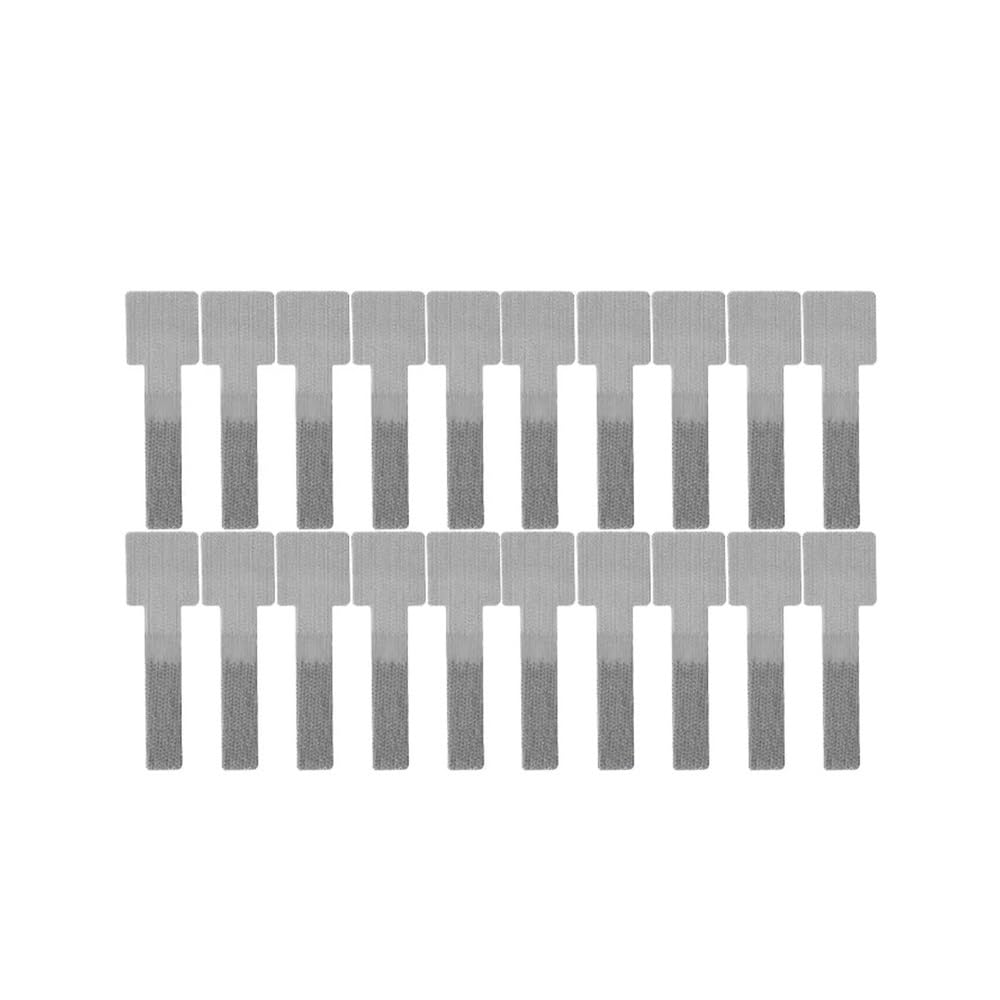 Reusable Cable Ties Velcro Ties Self-Adhesive Power Cord Cable Holder Adjustable Cord Storage Desktop Organiser Manager(Grey-20PCS)