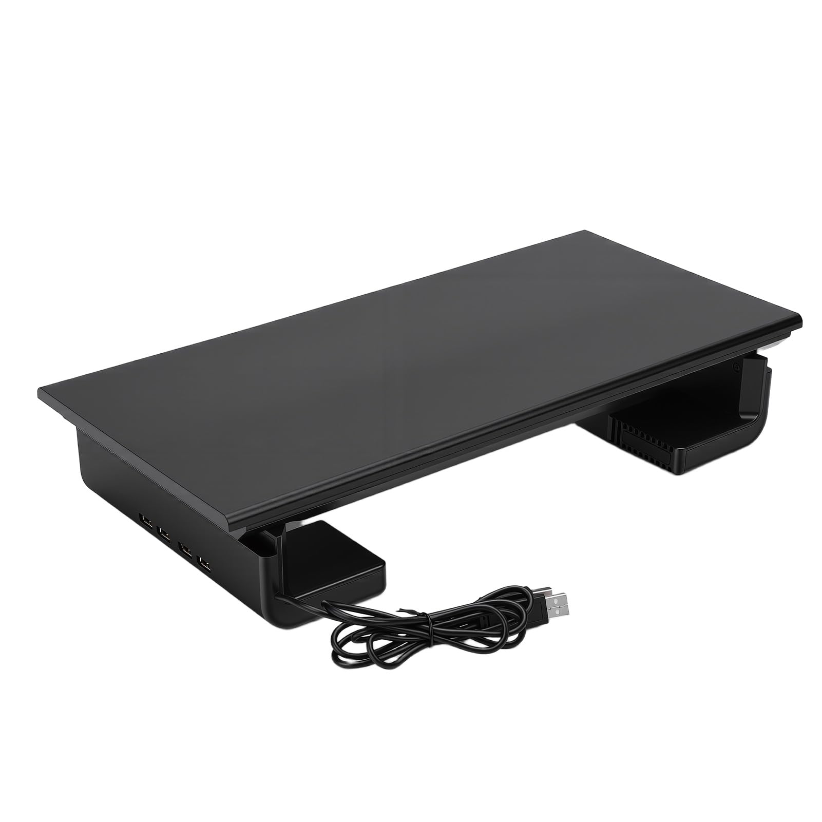 Cuifati Stojak na Komputer, Ergonomiczna, Regulowana Podstawka Pod Monitor z Portem USB 2.0 i Nóżkami Antypoślizgowymi, do Laptopów, Telewizorów, Drukarek i Wyświetlaczy