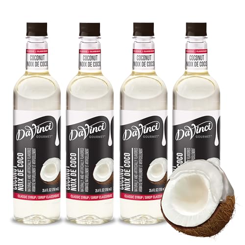 Image of DaVinci Gourmet Classic Coconut Syrup, 25.4 Fluid Ounces (Pack of 4)