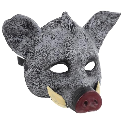 Masque de fête sanglier gris : évitez les maquillages longs pour Halloween