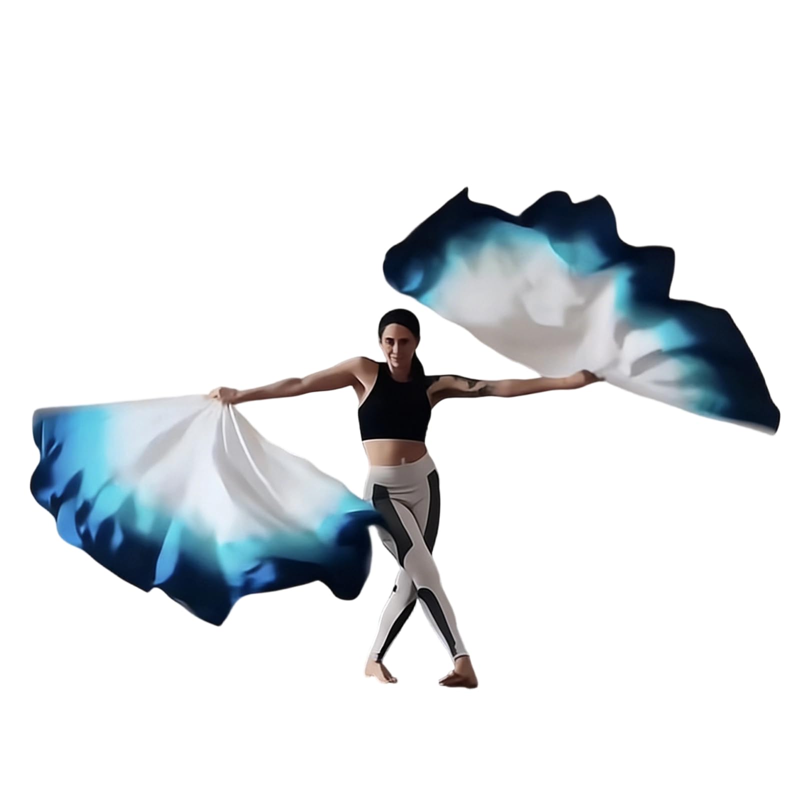86.61 Banderas de baile de alabanza semicircular con varillas flexibles