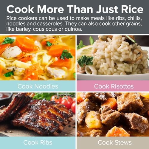 Quest 1.8 Litre Rice Cooker/Up To 9 Servings/Food Warmer Function/Non-Stick Inner Pot/Clear Viewing Lid/With Spoon & Measuring Cup / 700W (35550) - Image 6