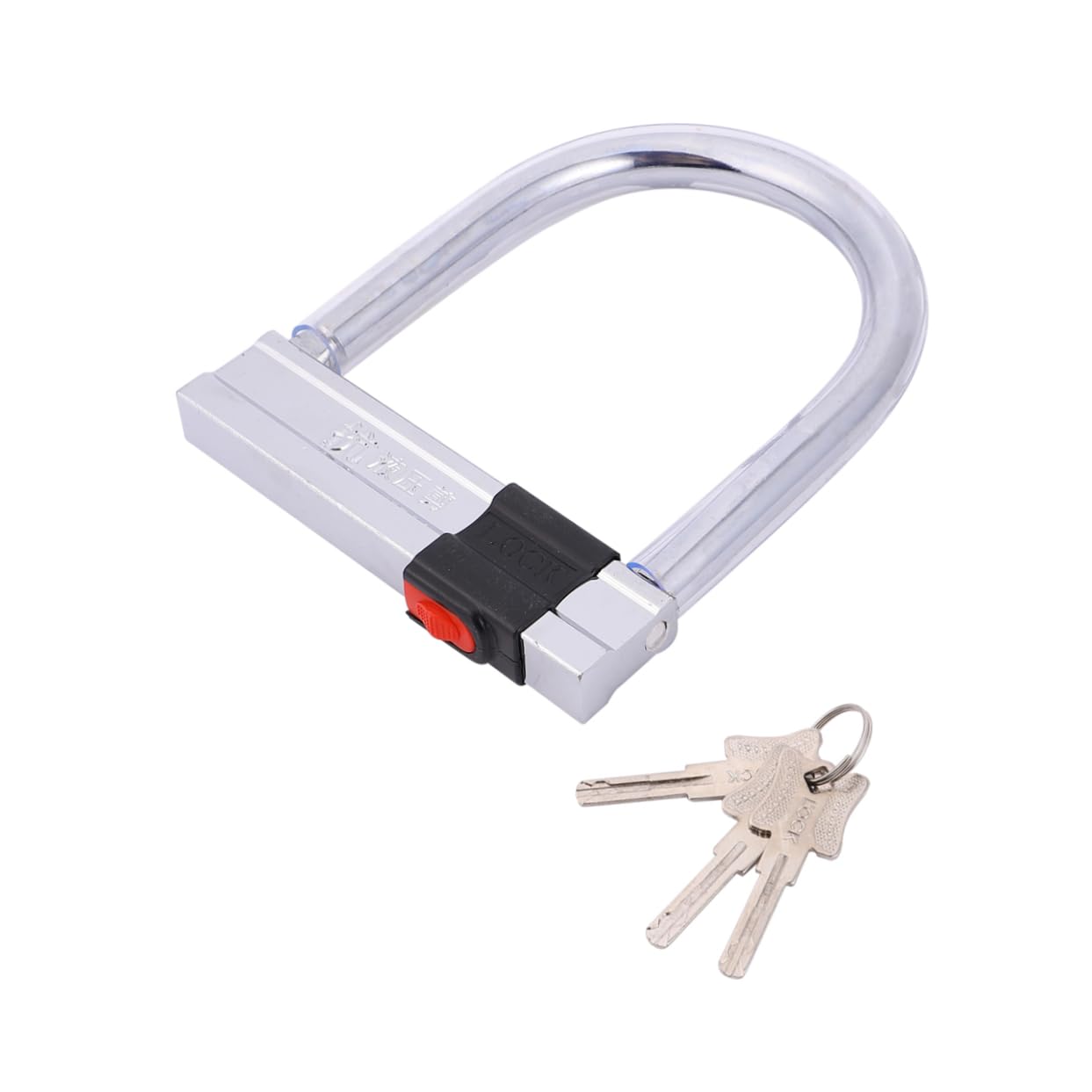 Sosoport 1pezzi Lucchetto Catena Antifurto Per Bici Accessorio Robusto Per Mountain Bike Lucchetto u Per Sicurezza All Aperto Resistente e Durevole