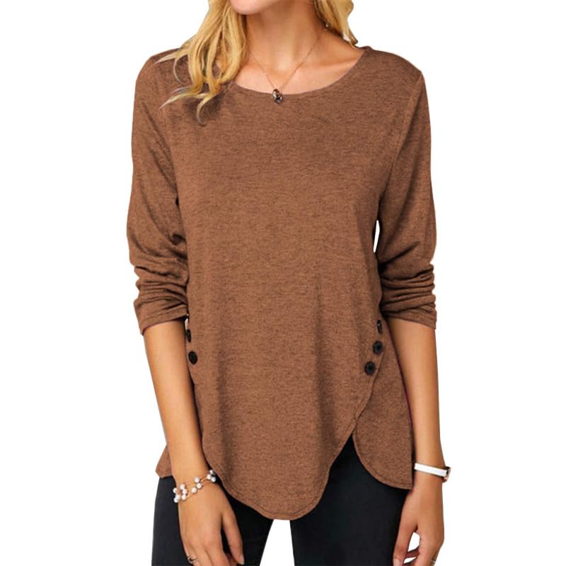 T-shirt pour femme d'été marron idéal pour vos vacances à la plage L