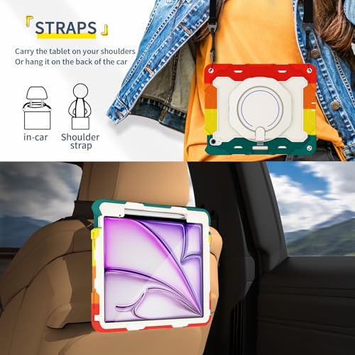 Funda para tablet iPad Air de 13 pulgadas 2024 resistente niños 7