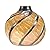 AeraVida Tropical Chic Spherical Wooden Table Vase with Hand Carved Spiral Pattern & 2-Tone Stain Finish for Bali Inspired Home Décor