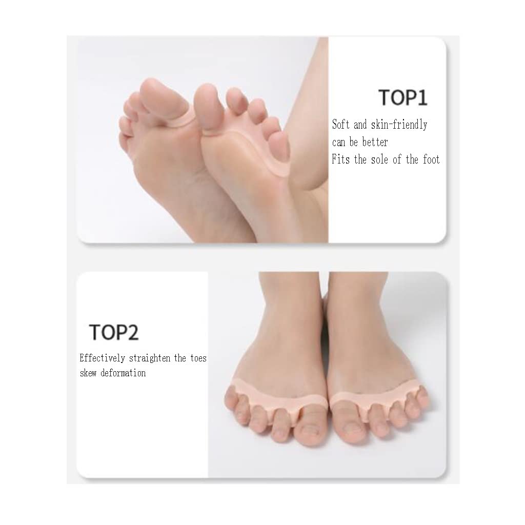 Zehenglätter, Zehenspreizer für überlappende Zehen, Gel-Silikon-Glätteisen-Korrektor, Spreizer, Abstandshalter für Hallux Valgus und krumme Zehen