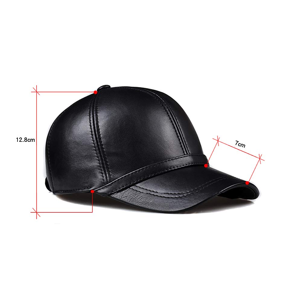 Gorra De Béisbol De Cuero para Hombre Gorro con Viseragorras Cap Sombrero Invierno De Deporte Ajustable