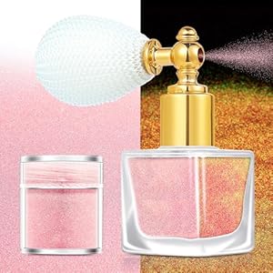 Glow in The Dark Body Glitter, Pink Face Glitter Spray, Spray Body Glitter for Clothes, Fine Glow in The Dark Glitter Spray, Glow Glitter for Hair and Body, Pink Body Glitter with Refill & Funnel