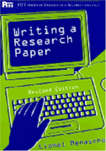 Writing a Research Paper, Rev. Ed. (Pitt Series In English As A Second Language) Writing a Research Paper, Rev. Ed. (Pitt Series In English As A Second Language)