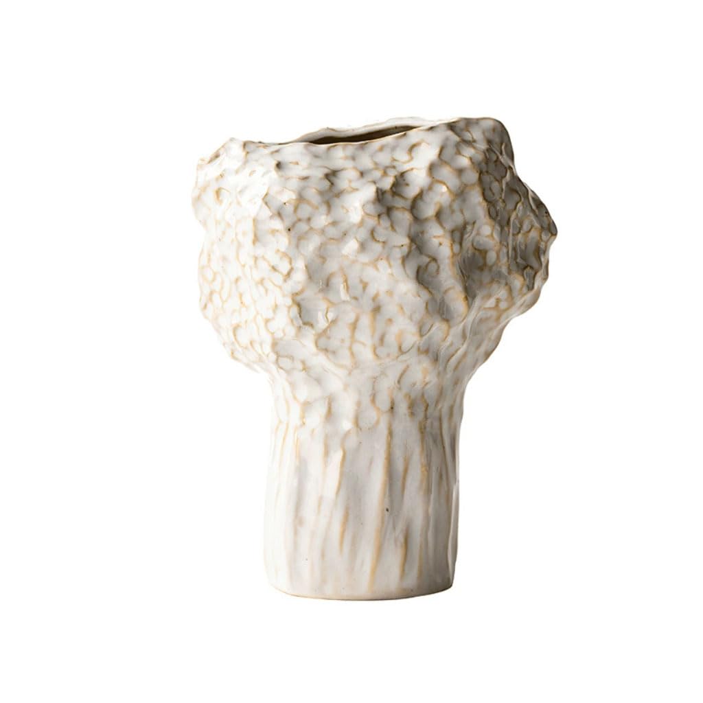 HRGKLMN Small Vases Handmade ceramic vase with irregular structure, compact flower vase Wabi-Sabi vase home accessories & decoration for table decor,A