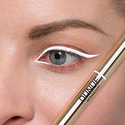 Dunuf Makeup 2 In1 Waterproof Liquid Eyeliner, Pitch Black, White,0.02 Fl Oz (Pack Of 1) #TOP6