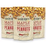 Sugar Bob’s Finest Kind - Maple Sriracha Peanuts, Slow Roasted, Sweet and Salty Spicy Nuts, 2.5 oz (Pack of 3)
