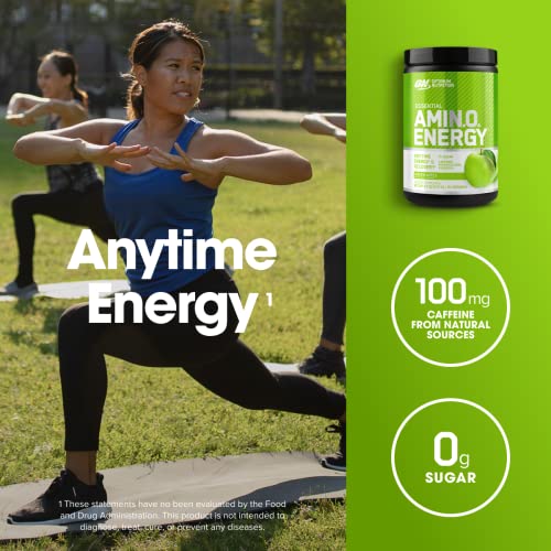 Image of Optimum Nutrition Amino Energy - Pre Workout with Green Tea, BCAA, Amino Acids, Keto Friendly, Green Coffee Extract, Energy Powder - Green Apple, 30 Servings (Packaging May Vary)