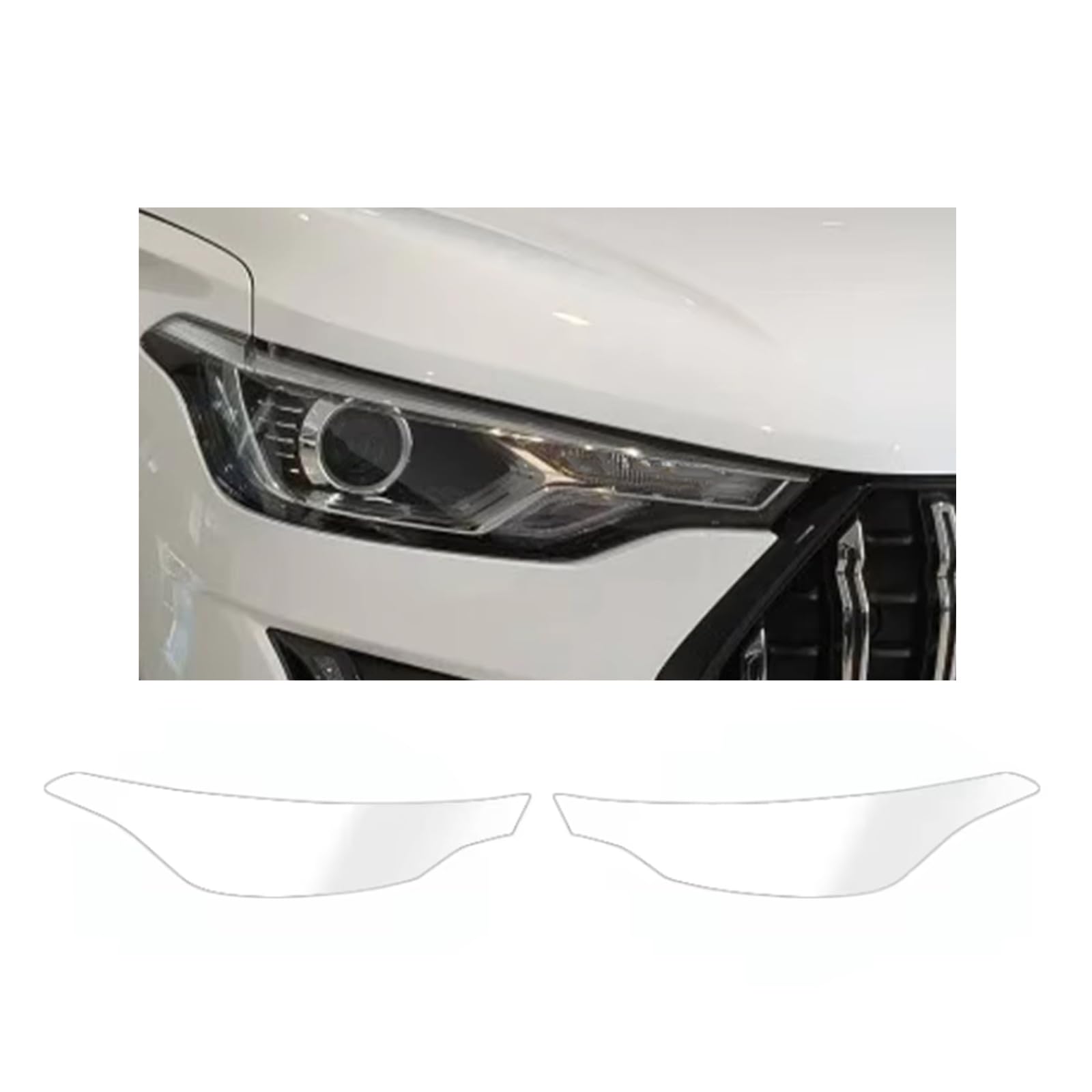 Headlight Film for Haval Jolion Pro 2024-2026, 1Set Transparent/Smoke Black Car Headlight TPU Protective Film