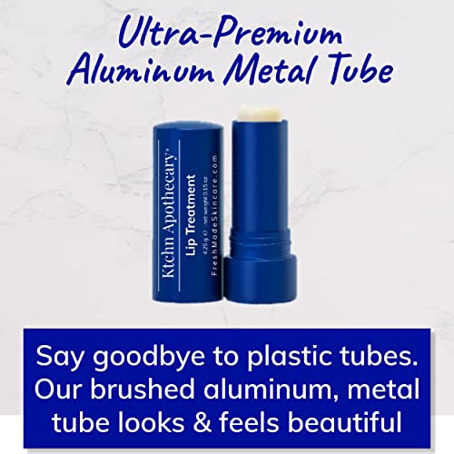 Ultra-Hydrating Lip Treatment, 100% Natural Lip Balm, Lip Moisturizer + Conditioner-In-1, Hydrate, Nourish, Soften, Smooth Lines, Rejuvenate Dry Lips, Freshly-Made With Food-Quality Ingredients, Ultra-Premium Aluminum Tube, For Women + Men, Pack Of 2 #TOP3