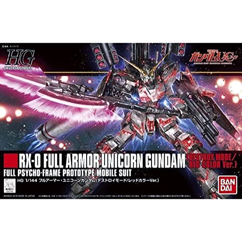 BANDAI SPIRITS HGUC 1/144 Fully Armored Unicorn Gundam miniatura 1