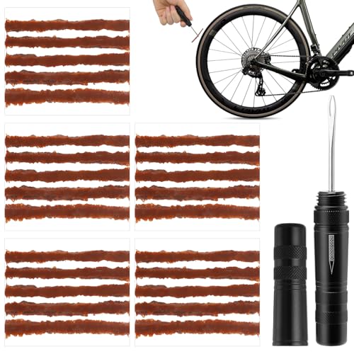 JRJRN Kit Reparación Tubeless MTB, Kit de Herramientas de Reparación de Neumáticos de Bicicleta Tubeless, Kit de Reparación de Neumáticos Sin Cámara para Bicicleta de Carretera MTB
