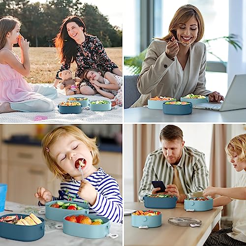 Khoxu A17 Bento Lunch Box, Stackable 3 Layers Bento Box Adult Lunch Box thumb #6