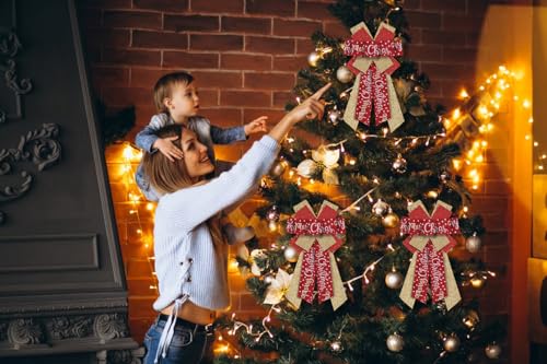 Threetols-Large-Christmas-Bows-for-Wreath-Gold-Red-Glitter-Wreath-Bows-Winter-Dot-Bows-for-Front-Door-Farmhouse-Ornament-Burlap-Tree-Topper-Bows-for-Xmas-Indoor-Outdoor-Decoration Threetols Large Christmas Bows for Wreath Gold Red Glitter Wreath Bows Winter Dot Bows for Front Door Farmhouse Ornament Burlap Tree Topper Bows for Xmas Indoor Outdoor Decoration