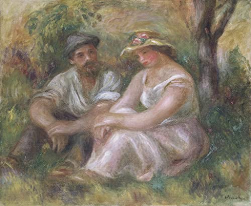 Affiche Renoir La Conversation 60x90cm habillage grand mur vide