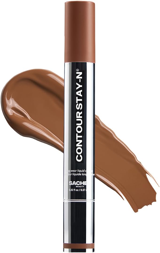Sacheu Liquid Contour STAY-N Long Wear Bronzer Cream Contour Makeup — Long Lasting, Blendable, & Lightweight Formula — Vegan & Cruelty-free, Giving Boss