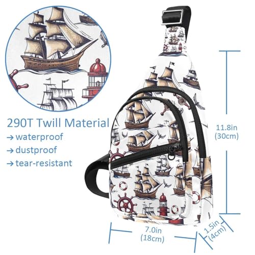 Mochila cruzada náutica para correr y hacer senderismo en tus escapadas de fin de semana 4