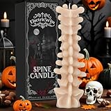 ElectricWise Spine Candle, Spooky Candle for Gothic Decor Gift, Christmas Premium Natural Scented Beeswax with Cotton Wick for Parties, Home, Rituals, Gift, Halloween Decorations