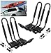 Car Rack & Carriers Universal 2 Pairs J- Shape Kayak Rack HD Kayak Carrier, Cary Canoe Boat. Surf Ski Roof Top Mounted on Car SUV Crossbar