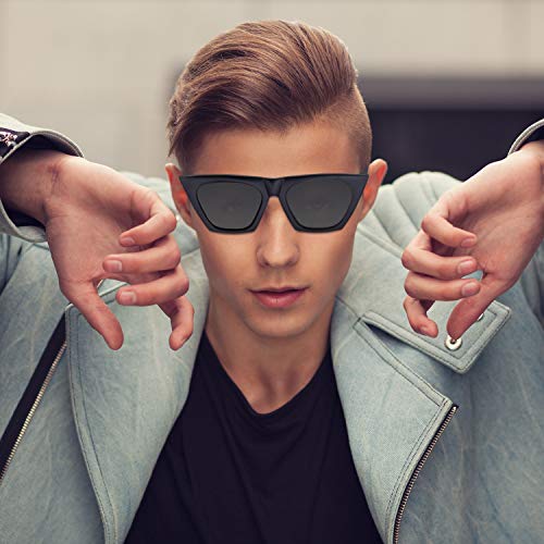 Weewooday 4 Packs Cat Eye Sunglasses for Women Retro Oversized Square Vintage Classic Glasses Bulk Stylish Sunglasses Set4