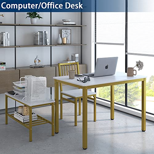 Image of Teraves Dining Table Set for 4, Kitchen Table and 2 Chairs with Bench