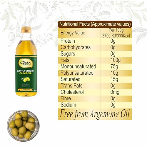 Image of Oleev, Extra Virgin Olive Oil, for Garnishing & Salad Dressing, PET, 500ML