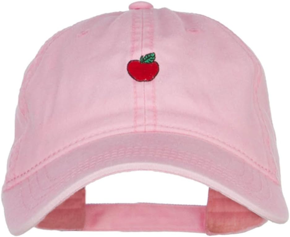 Mini Apple Embroidered Washed Cap
