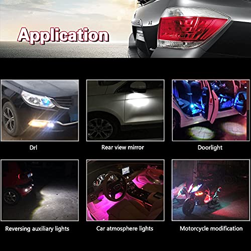 Image of AUTO MT LED Eagle Eye Lights Daytime Running DRL Bulb Backup Reversing Lamp 3W 12V for Car bike scooty (BLUE)