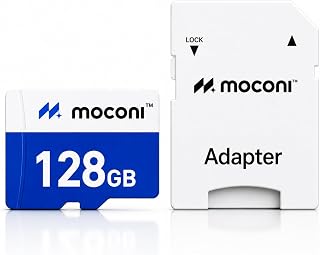 Moconi™ 128GB with SD Adapter, Grade U-3/A1/V30 Class 10, Up to 90 Mbps Reading & 150 Mbps Writing Speed with High Performance of Data Transfer (128, GB)