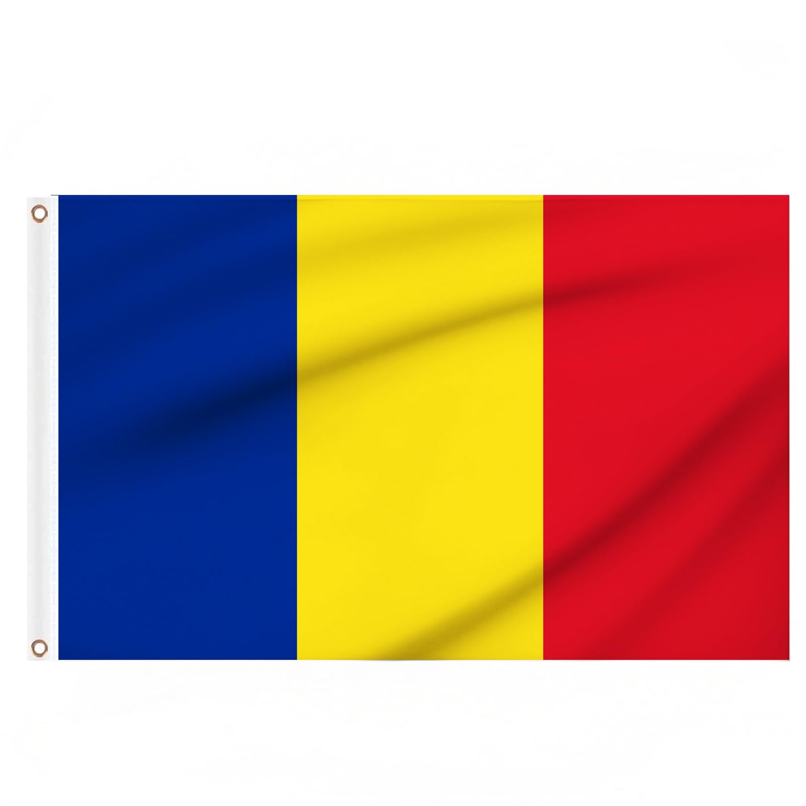 Romania Flags 5ft x 3ft, Large Big Romanian Flag with Brass Eyelets for Romania National Day Events School Culture Day Party Outdoor Decorations โ image 1