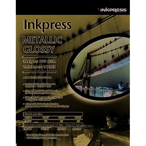 INKPRESS MEDIA Metallic Paper Gloss 255 gsm, 10 mil Photo Quality Paper (#MP5750) Cover