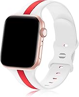 Vista 20 de Designer Sport Band Compatible with Apple Watch iWatch Bands 38mm 40mm 41mm 42mm 44mm 45mm 49mm Men Women, Soft Silicone Strap Wristbands for Apple