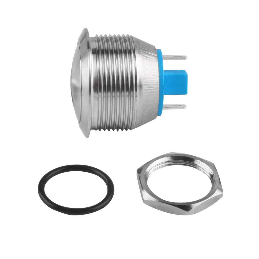 Larcele 22mm Impermeabile DIY Pulsante Metallo Rotondo Spingere