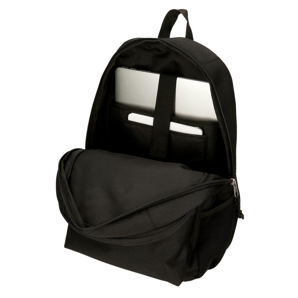 Reebok Boston Sac à Dos Scolaire Double Compartiment Noir 31x44x15 cms Polyester 20,46L