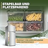 Viwares Vorratsdosen 0,4 L im 12er Set – luftdicht & gefriergeeignet – stapelbare Aufbewahrungsboxen mit Deckel – Frischhaltedosen für Lebensmittel, Snacks, Küche & Vorrat