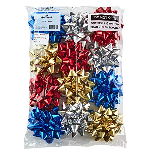 Hallmark 5RSB1228 Holiday Gift Bow Assortment (12 Bows) Sparkly Red thumb #5