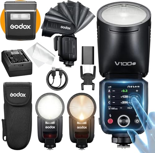 Godox V100S V100 S Camera Flash for Sony, 100W Touchscreen TTL
