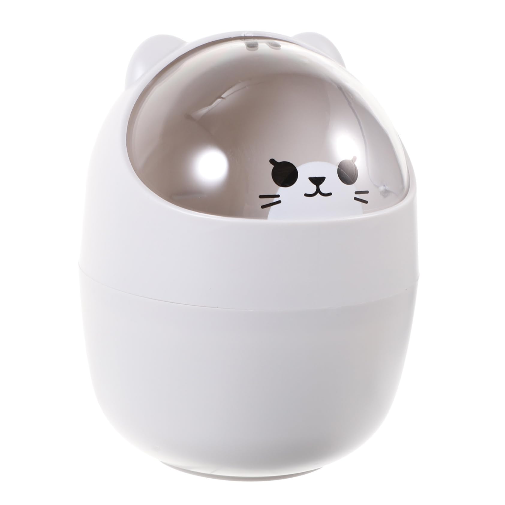 Garneck Mini Garbage Can Cute Desktop Trash Bin for Bedroom Kitchen Office Space-Saver Animal Design