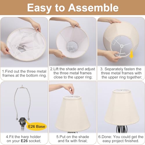 Seaside Village GT-2P-BEIGE Bell Lamp Shades Set Of 2 thumb #3