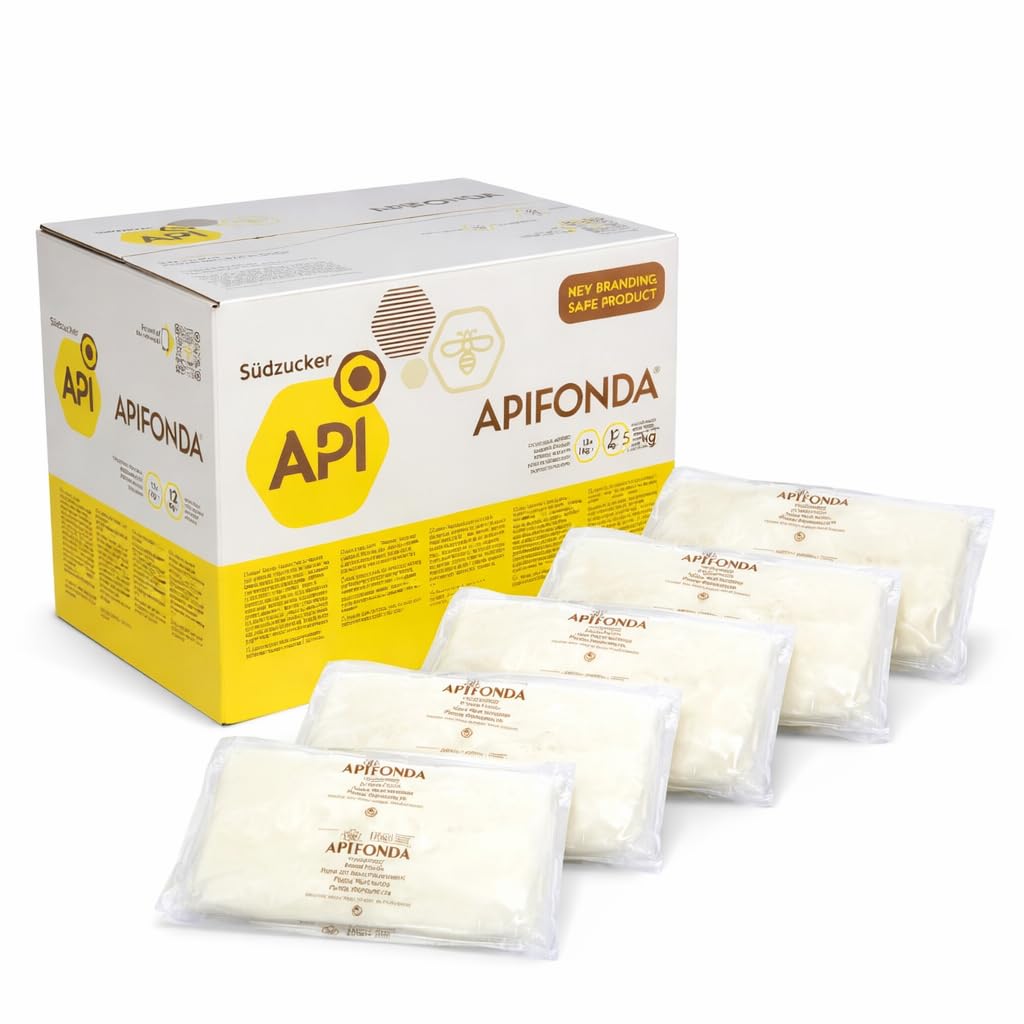Südzucker Apifonda Nourriture pour abeilles 12,5 kg (5 x 2,5 kg) - Pâte alimentaire pour abeilles - Prête à l'emploi - Utilisable toute l'année - Fournitures d'apiculture - Pâte pour l'alimentation