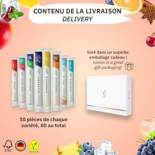 Perfekto24 Wunder Zahnstocher Cure-Dents – Cure-Dents aromatisés – 80 pièces emballées Individuellement – Chewing-Gum sans Plastique – sans Sucre, végan – vue 4