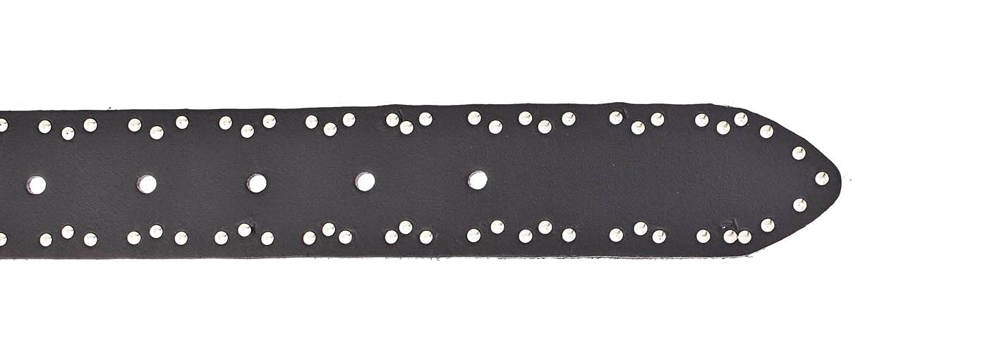 BGM Mode-Accessoires GmbH 35 mm Leder-Nietgürtel, schwarz, schwarz( (0790)), Gr. 100