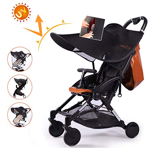 AUVSTAR Protector solar Universal para cochecitos,Toldo Protector Solar Universal para Cochecitos,protección UV,Parasol ajustable,Instalación rápida,Diseño de la ventana.