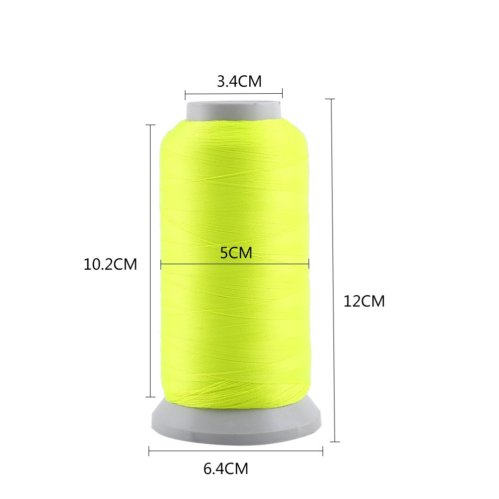 Glow in the Spool, Im Dunkeln Leuchtendes Maschinen-Handstick-Nähgarn – 3000 Yards Hochwertige Polyesterfaser – Nachtleuchtendes Stickgarn für Kreative Projekte – (3000 Yards)